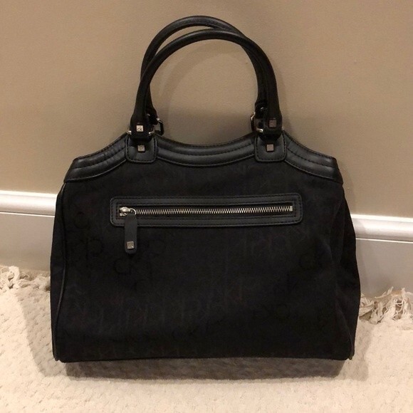 Calvin Klein Black Monogrammed Handbag - Picture 2 of 9